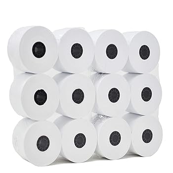 【中古】【未使用】(500ロール) 2 1/4 x 150フィート ホワイト 追加マシンテープ ペーパーロール プレミアム1層レジスター/追加機/電卓ペーパーロール 印刷電卓 10