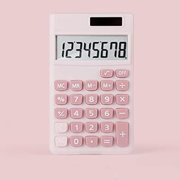 【中古】【未当て嵌める】砂糖菓子色つや可愛らしい計算器ソーラー8ビットミニ携帯型教え子用電子計算機大画面硬貨独居室太陽の光発生 (Color : B, Size