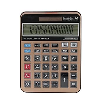 【中古】【未当て嵌める】14桁1価関数計算器お日さま独居室デュアル活動力汎用計算器プログラマ執務室文具設備 (Color : A, Size : 14.5x19x3糎)
