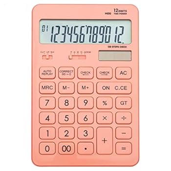 【中古】【未当て嵌める】計算器 可塑性物質製 12桁 120足取り 照合のしるし蓄電池＆ソーラーデュアルパワー ビッグ見せびらかす (色 : A, 大きさ