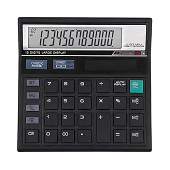 【中古】【未当て嵌める】12桁ソーラーバッテリーデュアルパワー大型ディスプレイオフィスデスクトップ計算器数えること手道具執務室 (色 : A, 大きさ