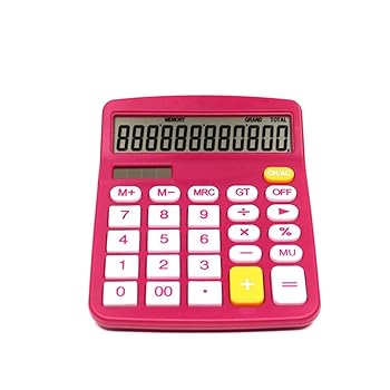 【中古】【未使用】HANIIC-952 12桁のデスク電卓大ボタン金融事業会計ツールがオフィススクールのための赤い色