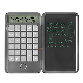 【中古】HANIIC-952 ライティングテーブル付き12桁電卓6.5インチLCDディスプレイライティングボード電卓(B)