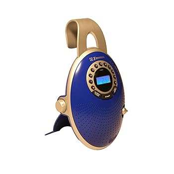 【中古】【未当て嵌める】Emerson CK5859BL 時辰儀付き添い人シャワーラジオ受信機 - 青色