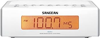 【中古】【未使用】Sangean コンパクトAM/FMデュアルアラームクロック ラジオ 大きくて読みやすいバックライト付きLEDディスプレイ 6フィートのAUXケーブル iPod、i