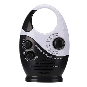 【中古】【未使用】AM/FMラジオ 多機能 ポータブル シャワー バスルーム ハンギングミュージックラジオ 内蔵スピーカー 日常防水 大音量でクリアなサウンド