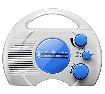 【中古】【未当て嵌める】雨合羽シャワーラジオ受信機、FMラジオ受信機付き添い人シャワー金棒引き、ミニ携帯型AM FMシャワーラジオ受信機内蔵金棒引きオーディオ高細細しい、ゴルフ、砂浜、シ