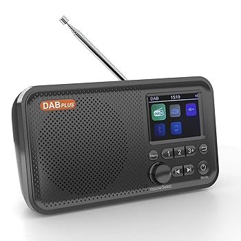 【中古】【未使用】ポータブル DAB/DAB.+そして FM.デジタルラジオ、ブルートゥース、ヘッドフォンアウト、AUX-in、80プリセットステーション、デュアルアラーム時