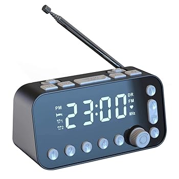 【中古】【未当て嵌める】KLHDGFD 寝台側面 目ざまし時計時辰儀 DAB/FM ラジオ受信機 デジタル LED 時辰儀 大型目ざまし時計時辰儀 デュアルUSBラジオ受信機 スリープタイマー ラジオ受信機時辰儀(色つや