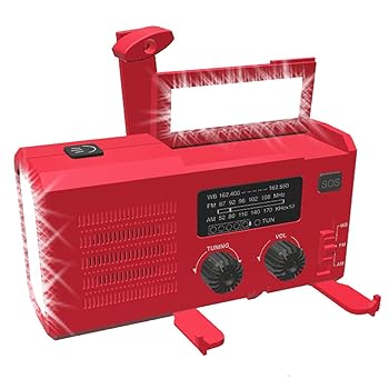 【中古】【未使用】防災ラジオ 緊急ラジオ 手回しラジオ 防災懐中電灯ラジオ AM/FM対応 携帯式ラジオ ソーラーラジオ 大容量4000mAHバッテリー 非常用照明器具 非常