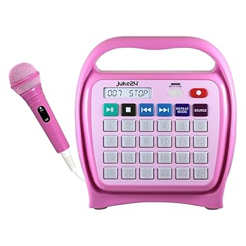 【中古】【未当て嵌める】Juke24 - Portable, Digital Jukebox with CD Player and Karaoke Function - Pink