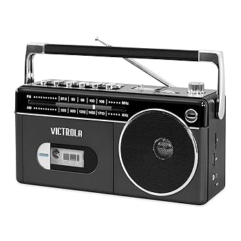 【中古】【未使用】Victrola Mini Bluetooth ブームボックス カセットプレーヤー レコーダー AM/FMラジオ付き グレー｜AJIMURA-SHOP