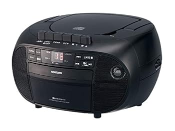 【中古】【未使用】コイズミ CDラジカセ AM/FM ワイドFM対応 コンパクト ブラック SAD-4945/K