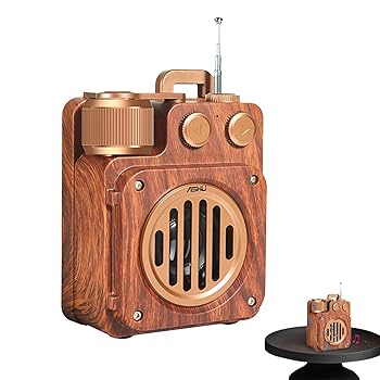 【中古】ラジオ ポータブル Am Fm | オーディオ再生付きビンテージ ラジオ | HDステレオサウンドレトロラジオ、10メートル伝送のAM Fmラジオ、オーディオ