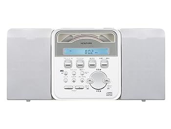 【中古】コイズミ ステレオCDシステム スリム コンパクト 壁掛け可 ホワイト SAD-4346/W|AJIMURA-SHOP