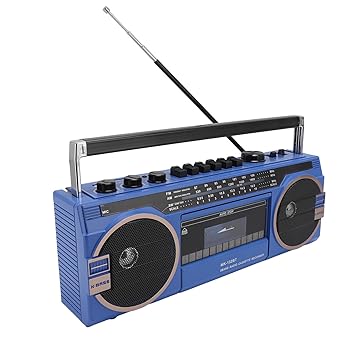 【中古】カセットテーププレーヤー、3.5mm Aux 音質 AM FM SW (米国プラグ)