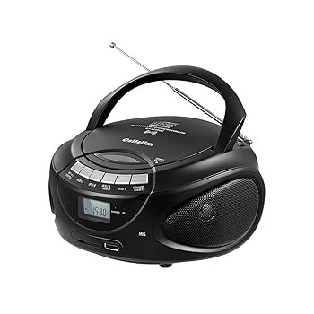 【中古】【未当て嵌める】Gelielim 携帯型CD電気蓄音機 AM/FMラジオ受信機 CDラジカセ CD/CD-R/CD-RW, USB/SD/AUX 多役立つこと電気蓄音機 蓄電池/ACワット数相応う LCD液晶ディスプ