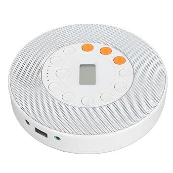 【中古】【未使用】ポータブルCDプレーヤー、2000mAhバッテリー内蔵、最大5時間の再生時間 内蔵スピーカー、充電ケーブル付き、屋外スピーカー用 ピクニックの集ま