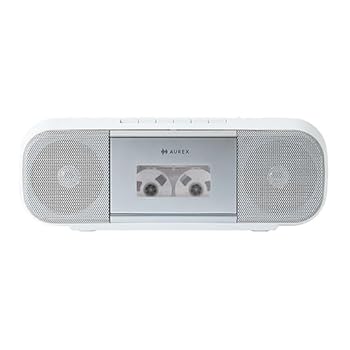 【中古】【シンプル&コンパクト！】東芝 AUREX 高出力スピーカー(4.4W) リモコン付 ステレオCDラジカセ TY-CDH9-S シルバー