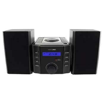 【中古】HANNLOMAX HX-1086CD CD ミュージックシステム AM/FMラジオ付き Aux-in ツイン取り外し可能木製スピーカーボックス AC操作のみ