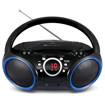 【中古】【未使用】シングウッド CDブームボックス ポータブル W/AM FMラジオ AUX入力 ブルー SBX030C-BU