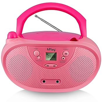 【中古】hPlay Gummy GC04 Portable CD Player Boombox with AM FM Digital Tunning Stereo Radio Kids CD Player LCD Display, Aux-Port Supp
