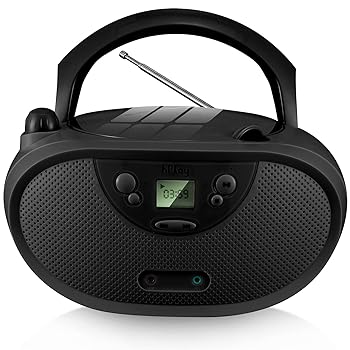 【中古】hPlay Gummy GC04 Portable CD Player Boombox with Digital Tunning AM FM Stereo Radio Kids CD Player LCD Display, Front Aux-インチ