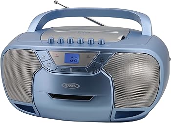 【中古】【未当て嵌める】Jensen CD590BL Bluetooth Boombox CD Cassette Recorder AM/FM (Blue)