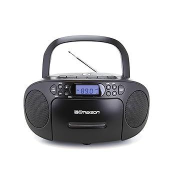 【中古】【未当て嵌める】Emerson EPB-3003 携帯型CD入れもの アメリシウム/FMラジオ受信機付き添い人 黒いこと