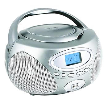 【中古】HANNLOMAX HX-311CD ポータブルCD/MP3ブームボックス PLL AM/FMラジオ USBポート MP3再生 AUX入力 LCDディスプレイ AC/DC電源 (シルバー)｜AJIMURA-SHOP