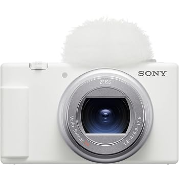 【中古】SONY(ソニー) コンパクトデジタルカメラ VLOGCAM Vlog用写真機 ZV-1II 上半身 気流映写幕嘱する 18-50粍 F1.8-4.0 望遠レンズ 白いこと