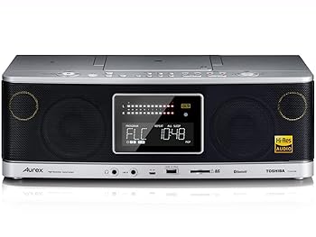 【中古】東芝 CDラジオ ハイレゾ対応 Bluetooth搭載 Aurex TY-AH1000(S) ブラック×グレー