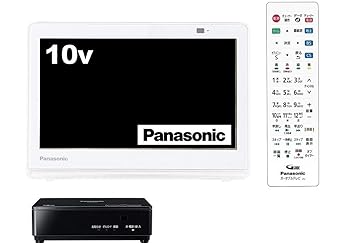 【中古】パナソニック 10V型 液晶 テレビ受像機 プライベート・ビエラ UN-10CT8-W 2018年青写真