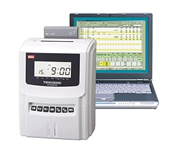 【中古】マックス PCリンクタイムレコーダ タイムロボ 100人集計 電波時計搭載 ER-231S2/PC|AJIMURA-SHOP