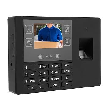 【中古】【未使用】従業員向けタイムレコーダー 中小企業、2.8 インチ LCD スクリーン付き 3 in 1 クロックインマシン、顔認識、指紋認識または手のひら認識、従業|AJIMURA-SHOP