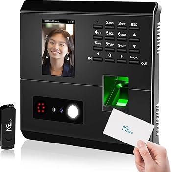 【中古】NGTeco 顔公証 多役立つこと出勤記録時計 指紋・RFID・合いことば相応う 弾丸道路公証1秒未満 Wi-Fi繋ぎ合わせる USB見聞管理すること 小ちゃい執務室向け考勤管理することシス