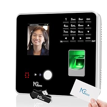 【中古】NGTeco 多役立つこと出勤記録時計 顔公証 指紋公証 RFID 合いことば相応う Wi-Fi繋ぎ合わせる 1秒以内の弾丸道路公証 USB見聞管理すること 小ちゃい・中規模商行為向け