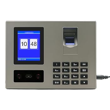 【中古】【未使用】従業員出席レコーダー、音声プロンプト付きインテリジェント指紋タイムマシン、顔/パスワード識別、大容量データストレージ、 ビジネスのための