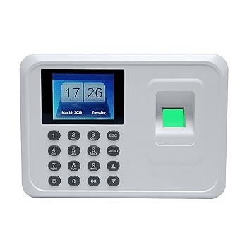 【中古】【未使用】ビジネス用タイムレコーダー、A5 2.4インチ生体認証指紋勤怠システムクロックレコーダーオフィス記録装置電子機械大容量ストレージデータ容量 (｜AJIMURA-SHOP