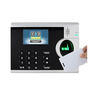 【中古】タイムレコーダーマシン、 ZK XM218 3 インチカラースクリーンシステム指紋時間出席タイムクロック USB TCP/IP 生体認証指紋タイムレコーダー 従