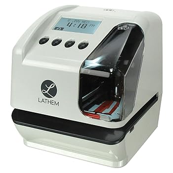 【中古】Lathem Time LT5000 LT5000 電子 日時スタンプ 電子 クールグレー|AJIMURA-SHOP