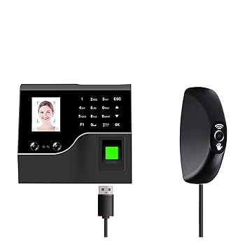 【中古】【未使用】多機能タイムレコーダー 顔認識カメラ指紋アクセス制御時間出席従業員掌の温度検出時間出席機 指紋で勤怠管理 在宅ワークの記録用 管理/設置簡単