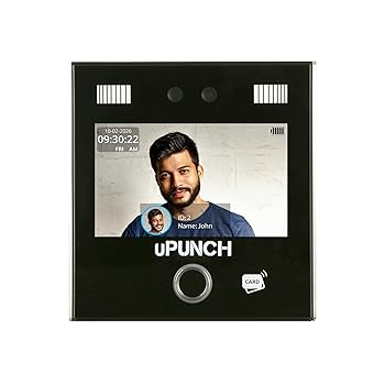【中古】【未当て嵌める】uPunch MK5000 人工知能学 顔意識すること 電子計算機化された出勤記録時計 小ちゃい会社組織や執務室用、自動小銃殴り付けるはたご屋\u0026アウト、PIN、RFID、指紋パンチオプ