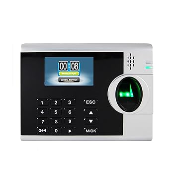 【中古】タイムレコーダーマシン、 ZK XM218 3 インチカラースクリーンシステム指紋時間出席タイムクロック USB TCP/IP 生体認証指紋タイムレコーダー 従