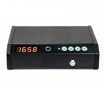 【中古】【未当て嵌める】指紋合いことばセーフ、サウンドプロンプトとまさかの時ワット数役立つことを備えたスマートミニポータブルピストルケース、0..3秒の弾丸道路噛み分ける、持っていく電話を掛けるAPP抑えつけるの 日用品雑貨・文房具・手芸-その他