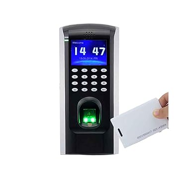 【中古】タイムレコーダーマシン、 RFID 生体指紋アクセス制御と勤怠 ZK SF200 2 インチ TFT カラースクリーン TCP/IP ドアアクセス制御システム 従業員