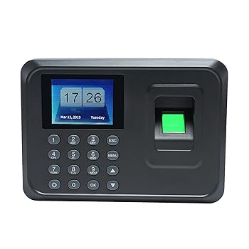 【中古】【未使用】ビジネス用タイムレコーダー、A5 2.4インチ生体認証指紋勤怠システムクロックレコーダーオフィス記録装置電子機械大容量ストレージデータ容量 (｜AJIMURA-SHOP
