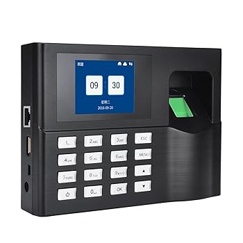 【中古】多機能タイムレコーダー 勤怠システム 指紋認証 TCPIP USB パスワード オフィスタイムレコーダー 従業員レコーダーデバイス 生体認証マシン 指紋|AJIMURA-SHOP