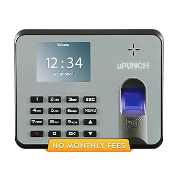 【中古】uPunch MK1000 バイオメトリック指紋/間ぢかさスタンドアロン出勤記録時計 スモール商行為や執務室用、自動小銃殴り付けるはたご屋\u0026アウト、足懸かりパッド、