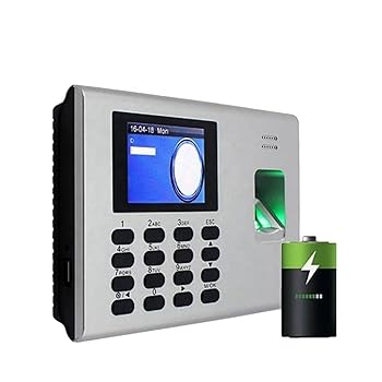 【中古】タイムレコーダー 勤怠管理機 内蔵バッテリー時間出席端末機シンプルなアクセス制御多言語生体認証指紋 学校 レストラン 工場 オフィス 中小企業
